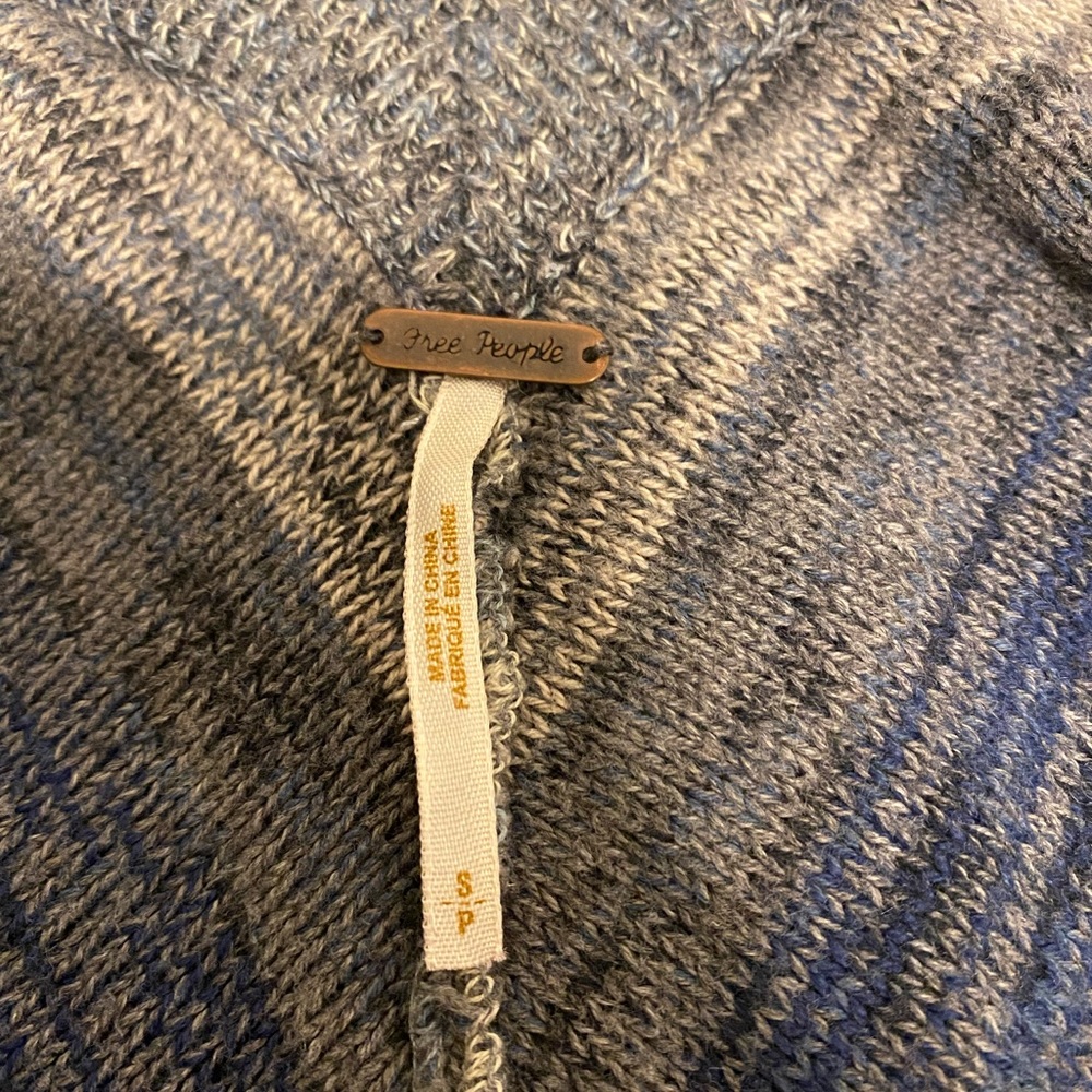 Free people blue grey sweater